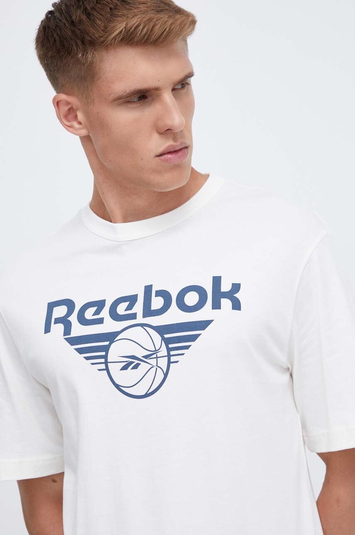 Pamučna majica Reebok Classic Basketball bež 100070719