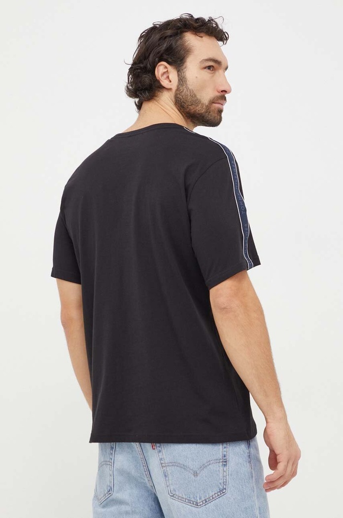 Bombažna kratka majica Tommy Hilfiger UM0UM03005 črna AW23