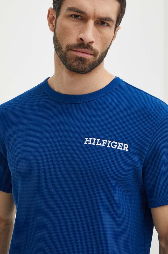 Памучна домашна тениска Tommy Hilfiger тъмносин UM0UM03116
