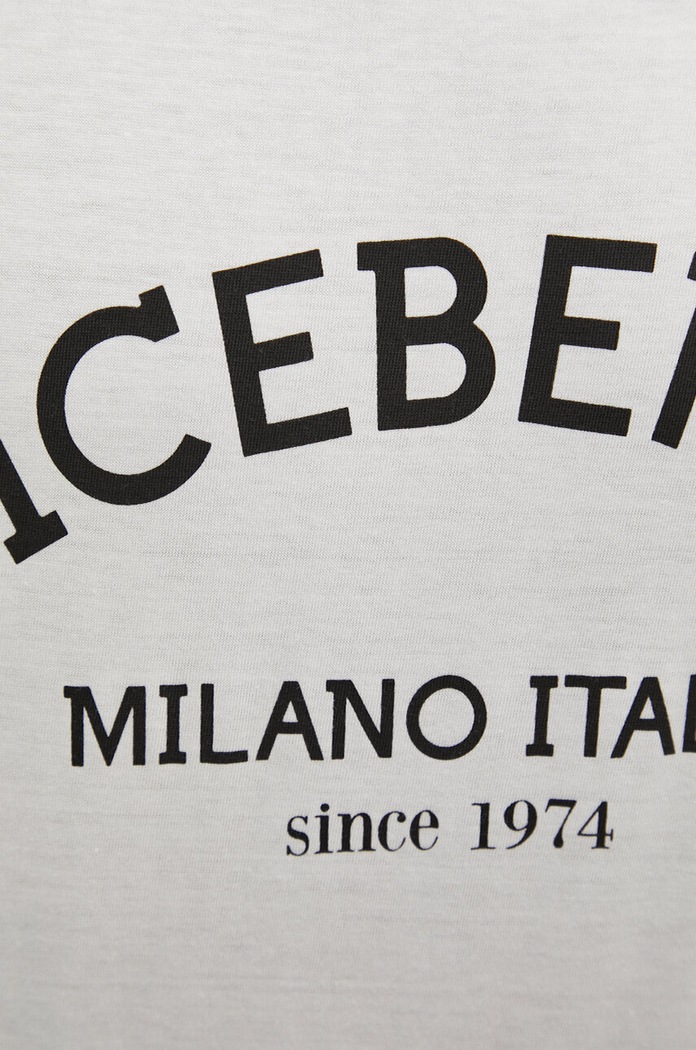 Iceberg t-shirt bawełniany F02N.6325 beżowy