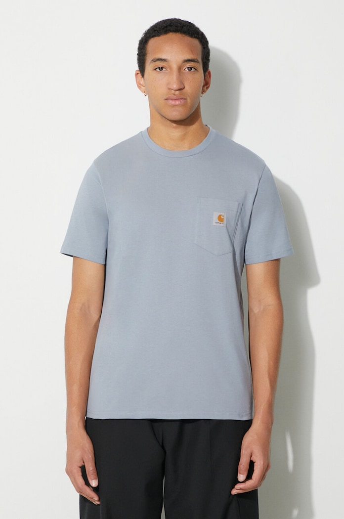 Βαμβακερό μπλουζάκι Carhartt WIP κανονικό μπλε I030434.1NKXX