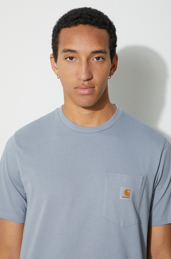 Βαμβακερό μπλουζάκι Carhartt WIP I030434.1NKXX μπλε