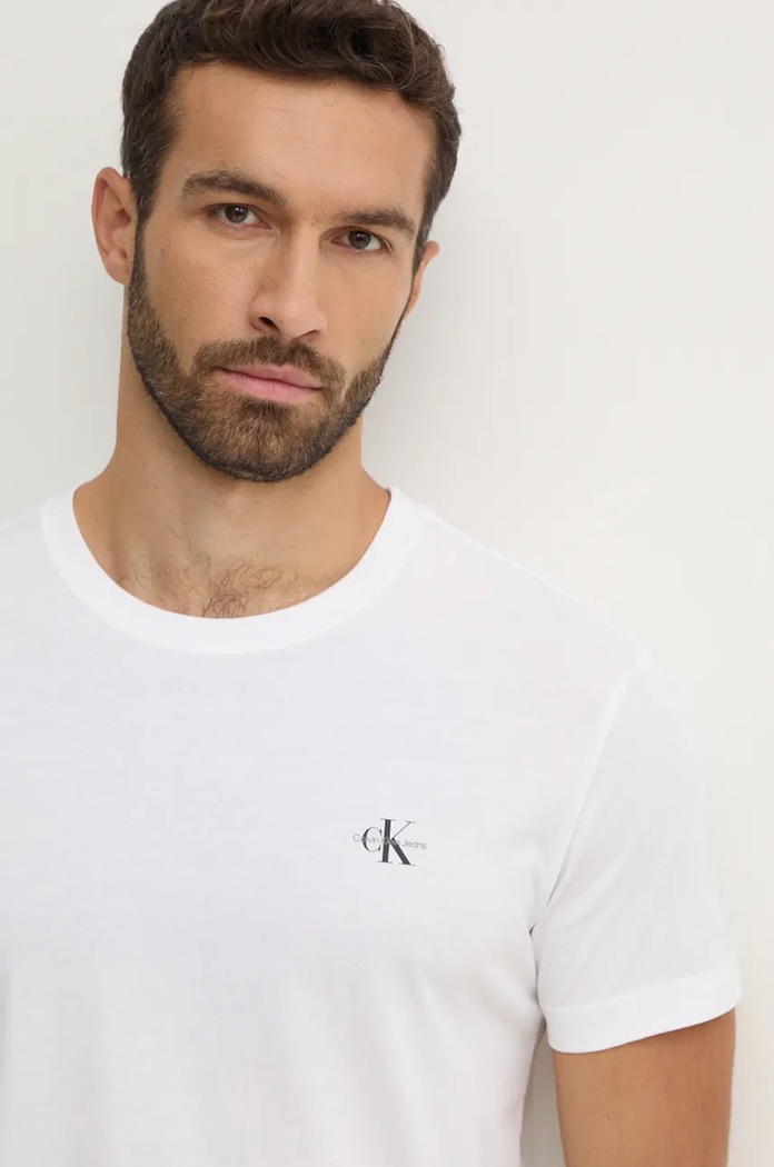 Calvin Klein Jeans t-shirt bawełniany 2-pack biały J30J320199