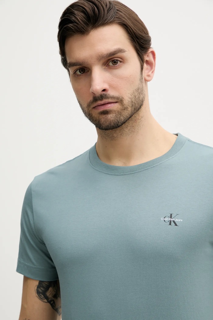 Bavlněné tričko Calvin Klein Jeans 2-pack J30J320199 zelená