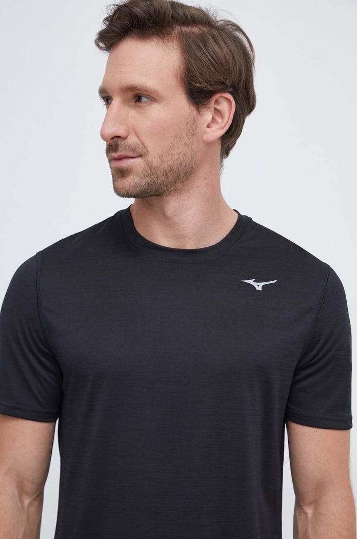 Mizuno t-shirt do biegania Impulse Core czarny J2GAA519