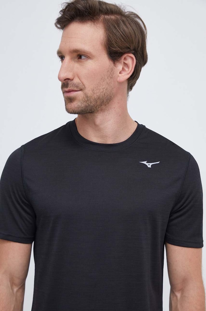 Mizuno t-shirt do biegania Impulse Core czarny J2GAA519