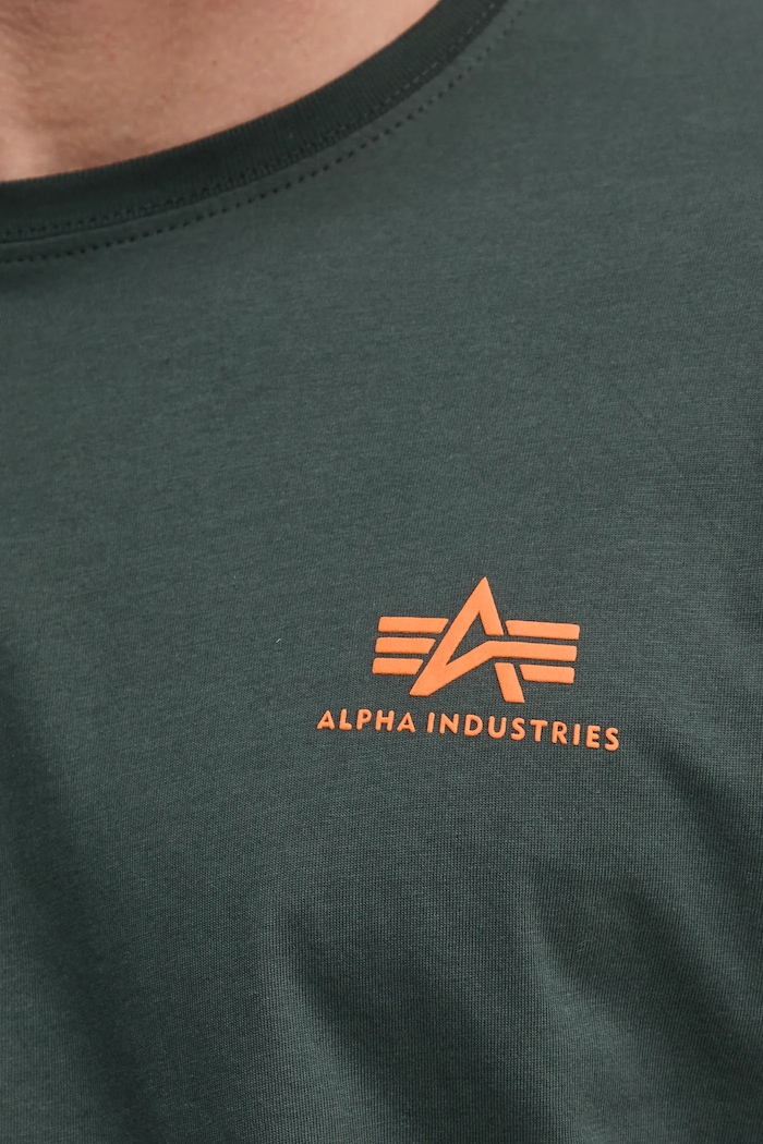 Alpha Industries cotton t-shirt Basic T Small Logo 188505.353 turquoise