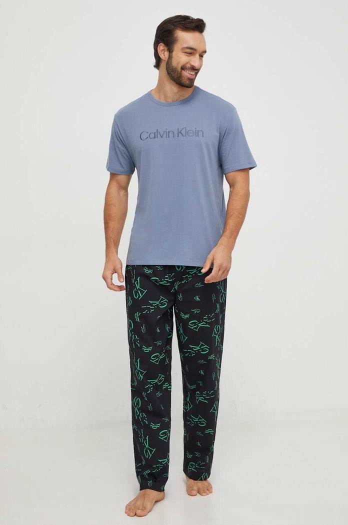 Tričko Calvin Klein Underwear 000NM2501E modrá SS24