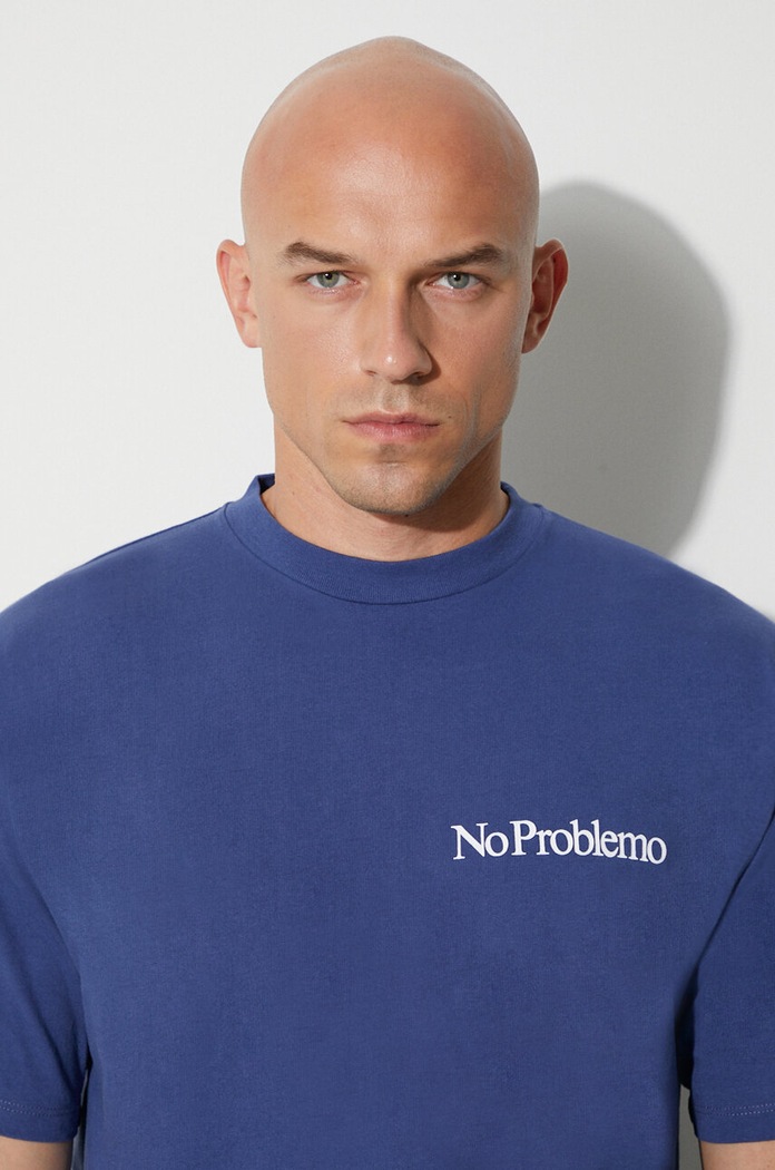 Aries cotton t-shirt FUAR60009 navy