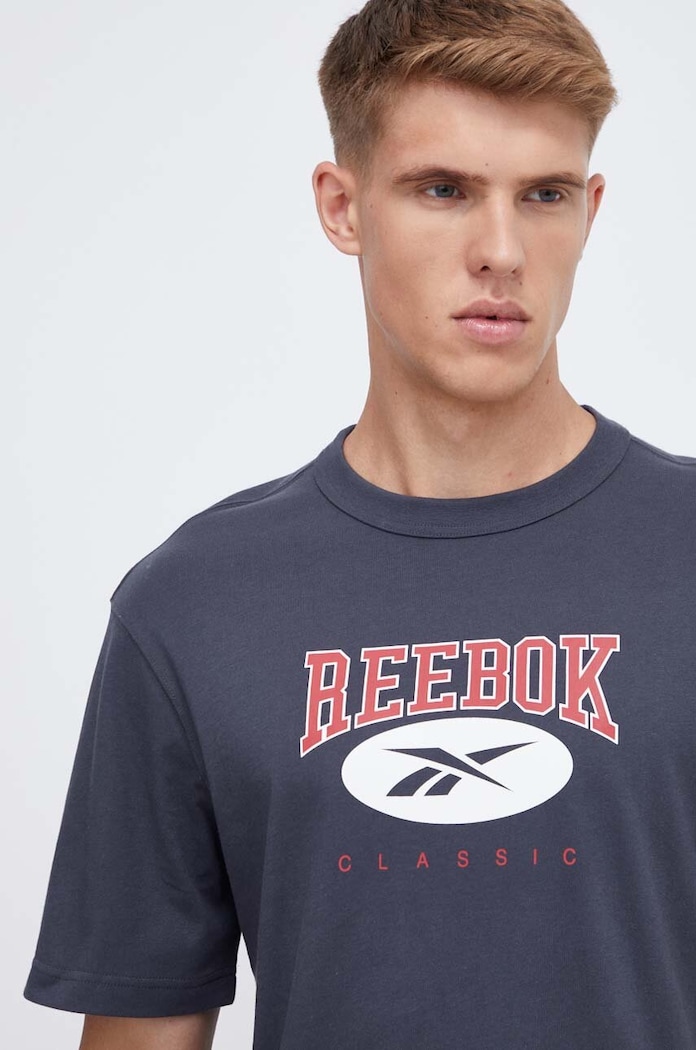 Reebok Classic pamut póló pamut sötétkék 100036721