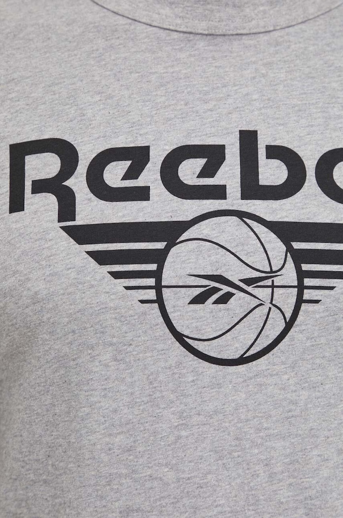 Pamučna majica Reebok Classic Basketball siva 100070707