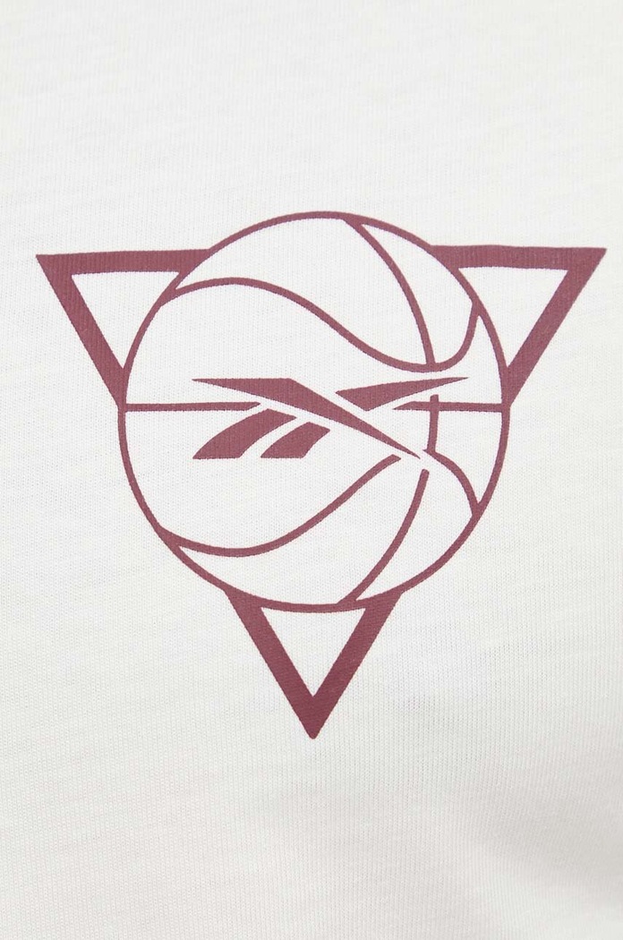 Βαμβακερό μπλουζάκι Reebok Classic Basketball 100070712 μπεζ