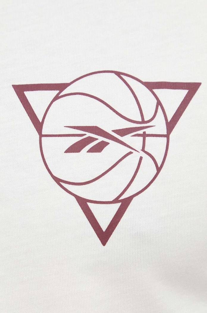 Βαμβακερό μπλουζάκι Reebok Classic Basketball 100070712 μπεζ