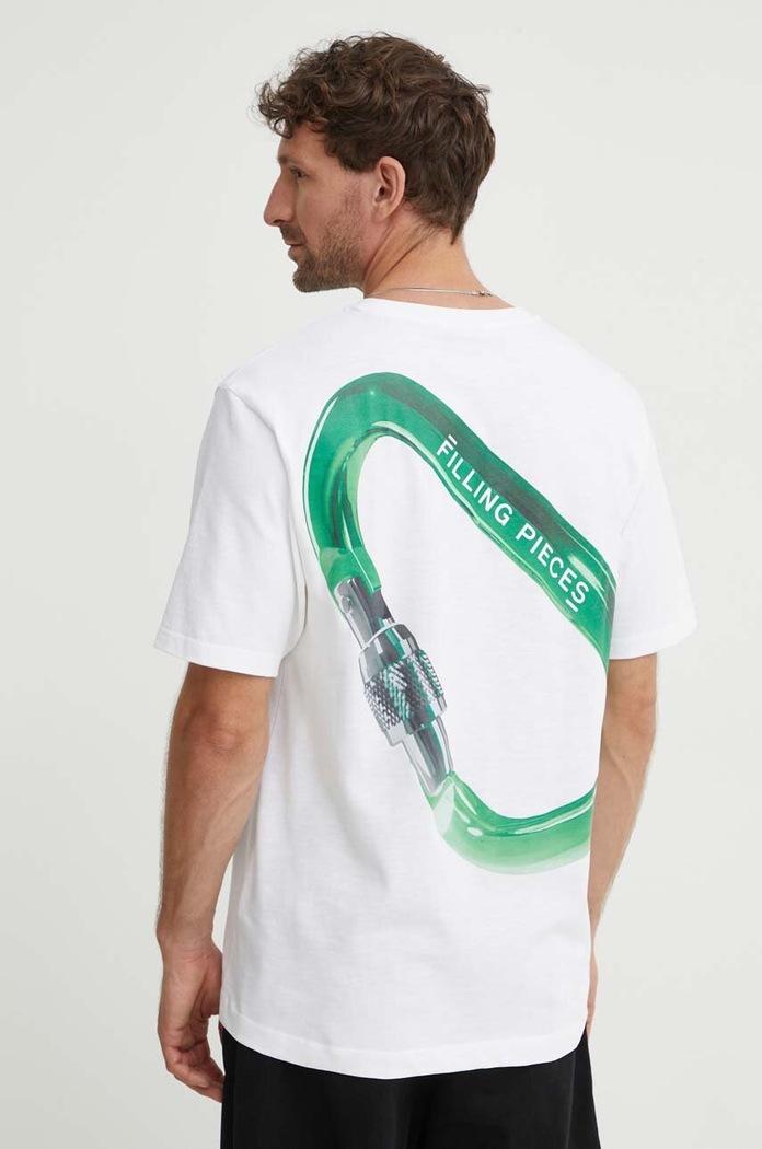 Oblečení Bavlněné tričko Filling Pieces Carabiner 74417051901 bílá
