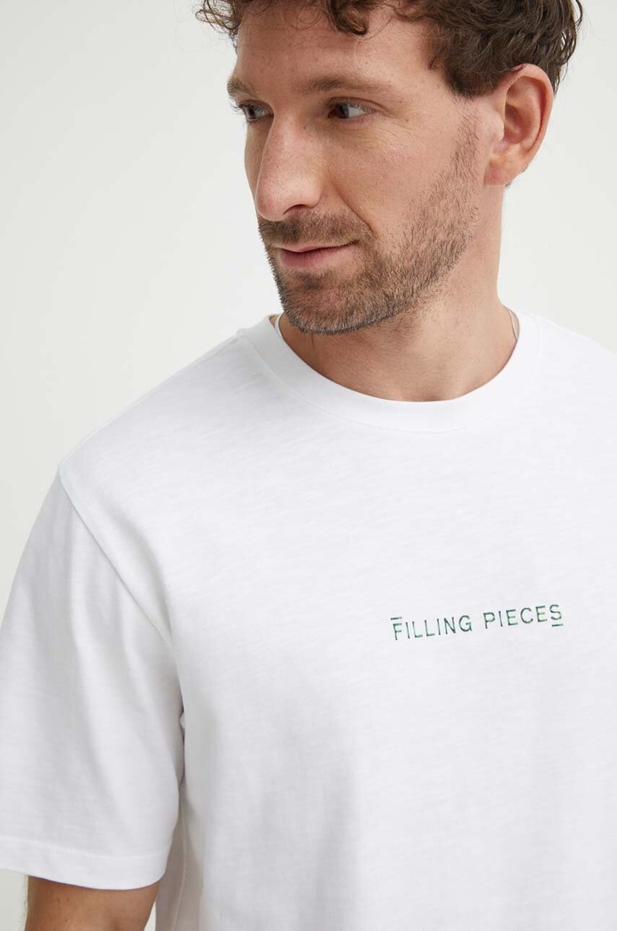 Bavlněné tričko Filling Pieces Carabiner 74417051901 bílá