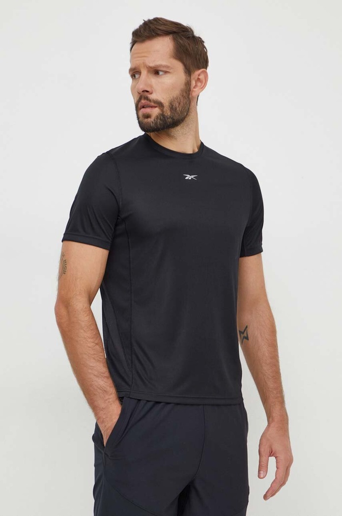Majica kratkih rukava za trčanje Reebok regular crna 100070571