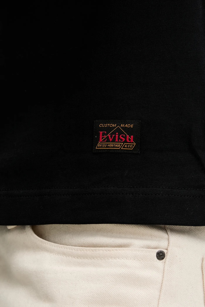 Βαμβακερό μπλουζάκι Evisu Brocade Patch Pocket 2EAHTM3TS7085XXCT