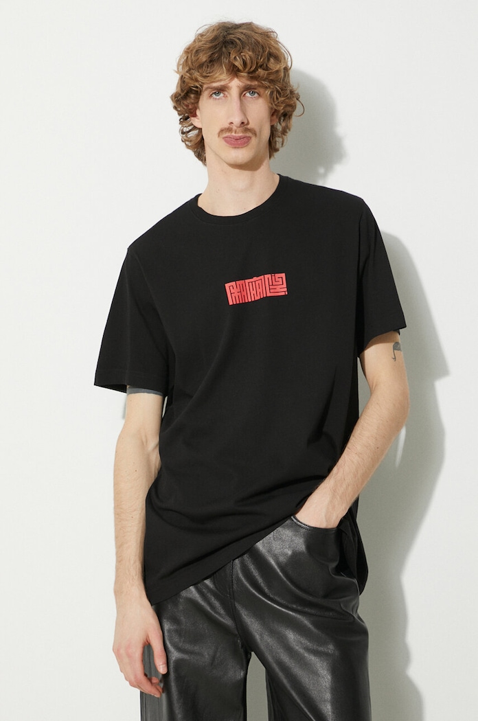 Pamučna majica Maharishi Hanko Organic Printed T-Shirt crna 1085.BLACK