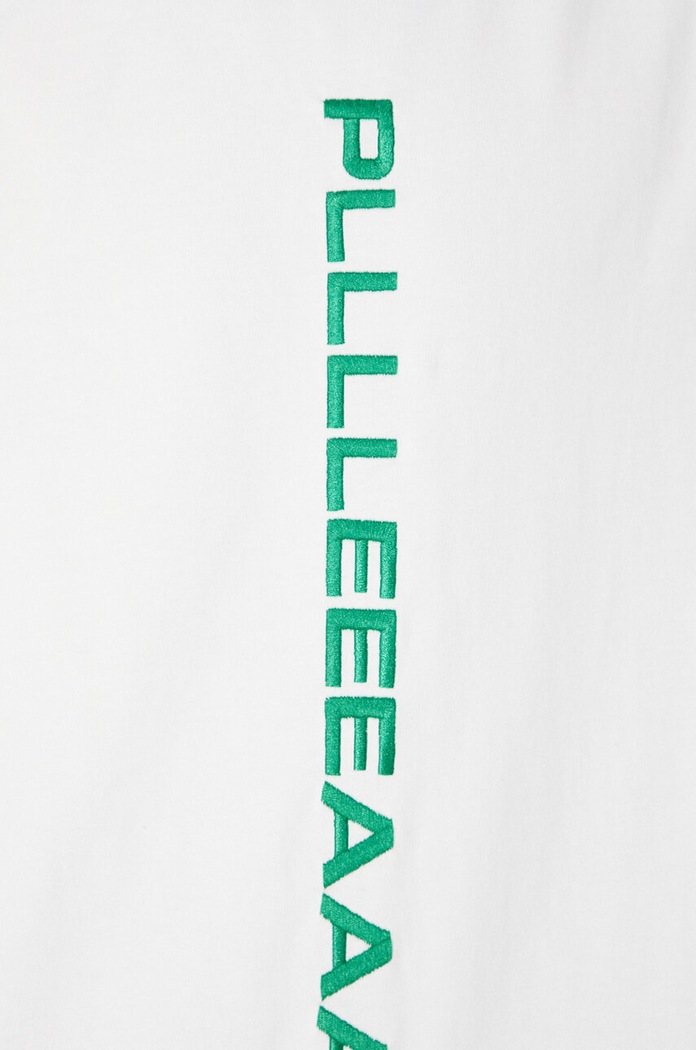 PLEASURES cotton t-shirt Drag Heavyweight Shirt P23W034.WHITE white