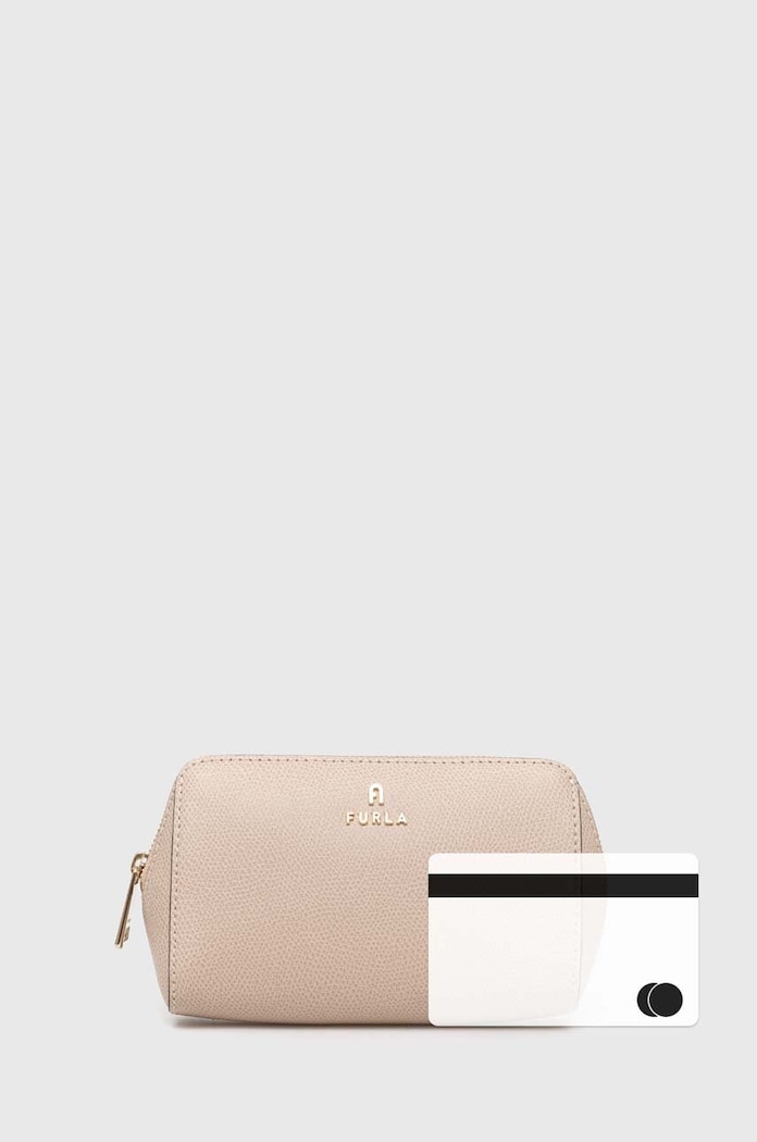 Kožená kozmetická taška Furla ružová WE00449.ARE000.B4L00