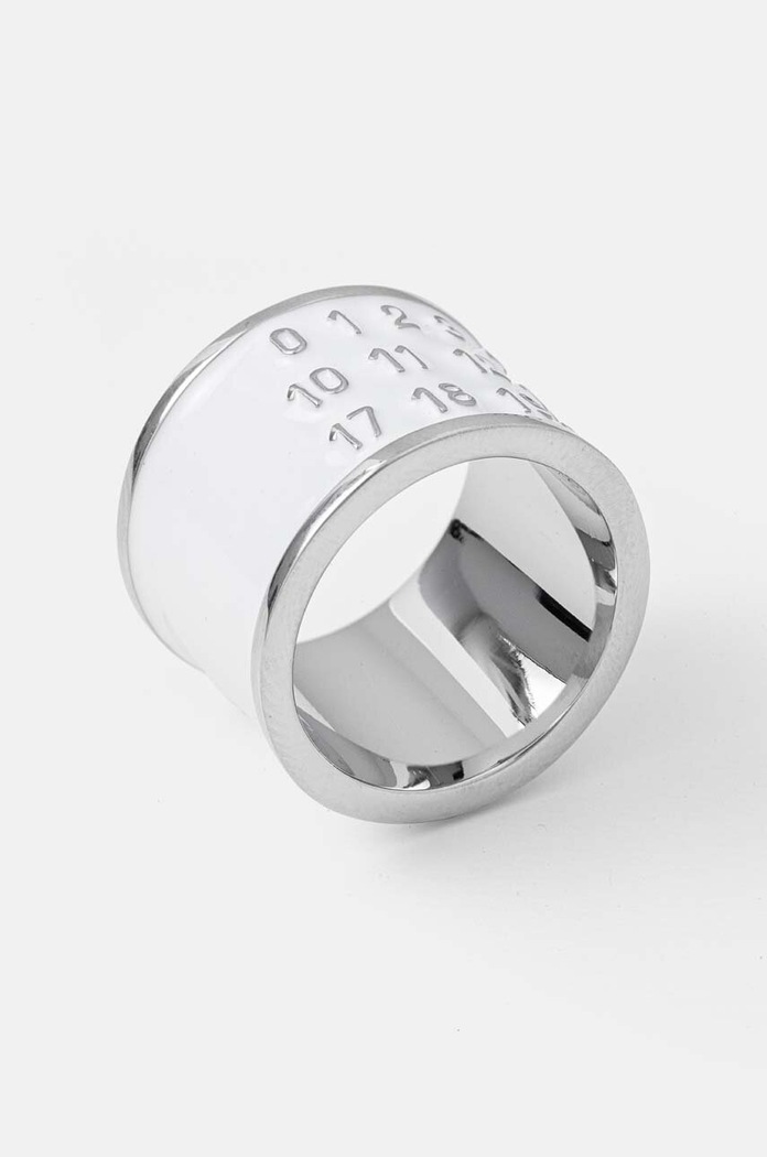 MM6 Maison Margiela pierścionek biały SM6UQ0052.P6473