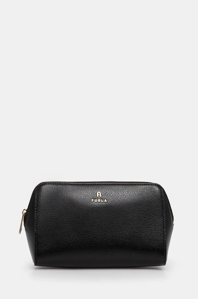 Kožená kozmetická taška Furla čierna WE00618.ARE000.O6000