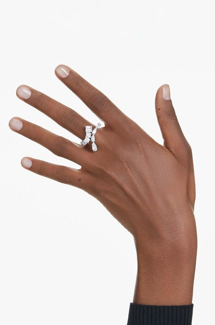 Prsteň Swarovski MATRIX 5705761 strieborná