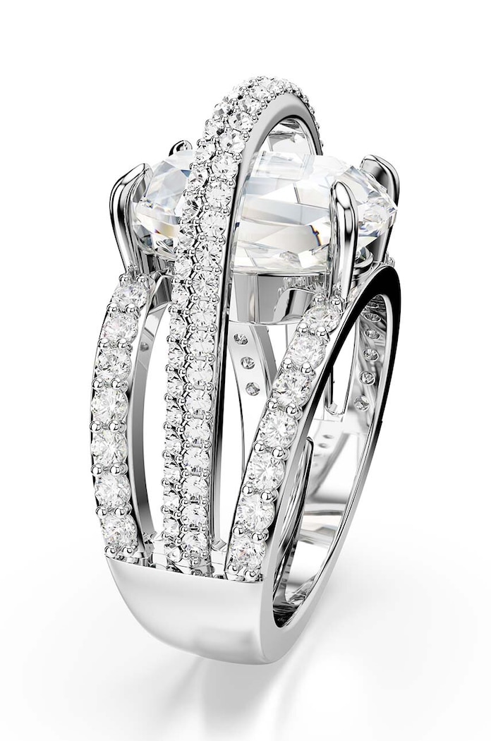 Doplnky Prsteň Swarovski HYPERBOLA 5698476 strieborná