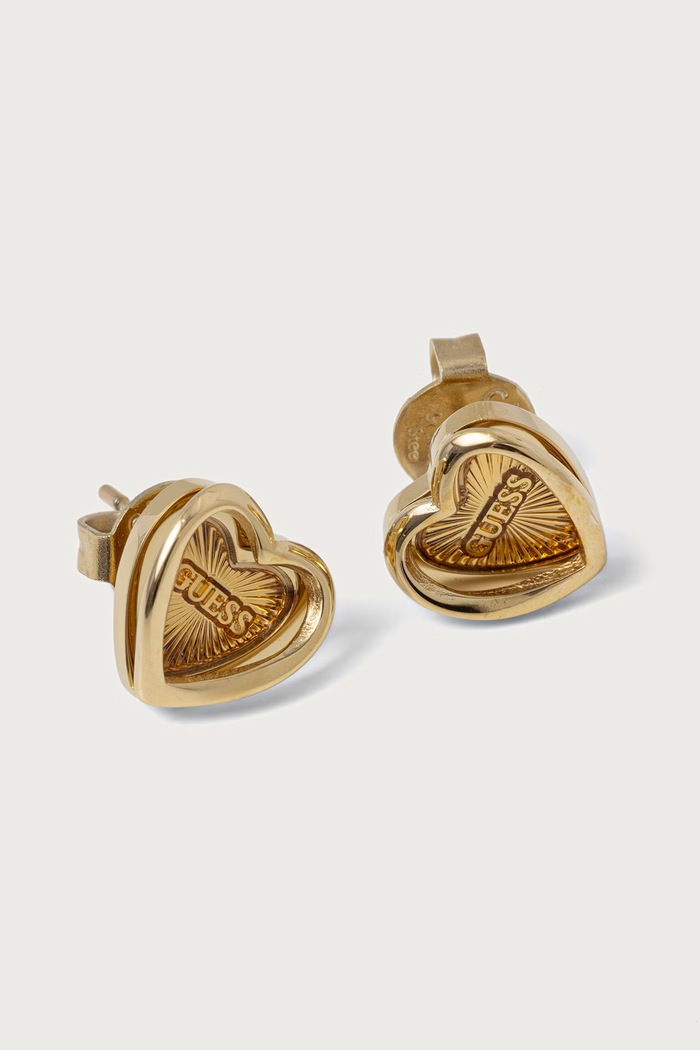 Guess Kolczyki damskie ze stali nierdzewnej JUBE04.612JW złoty AW25