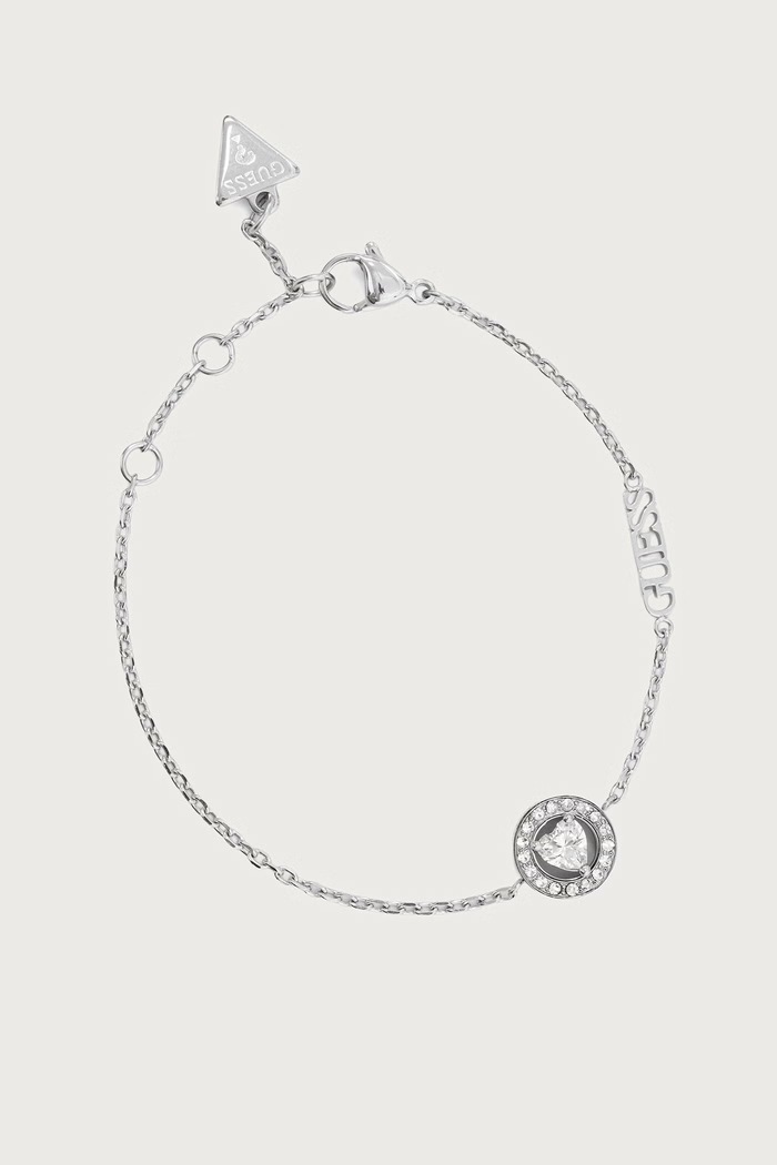 Guess Bransoletka damska ze stali nierdzewnej srebrny JUBB04.668JW