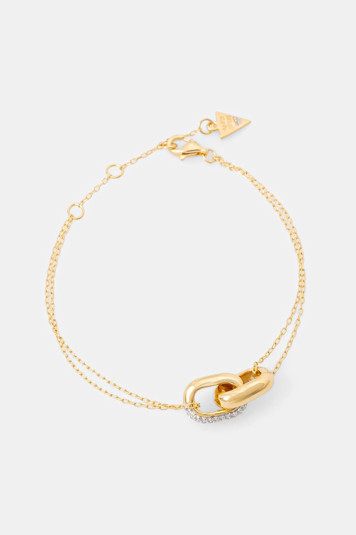 Stříbrný náramek Guess zlatá JSBB04.547JW