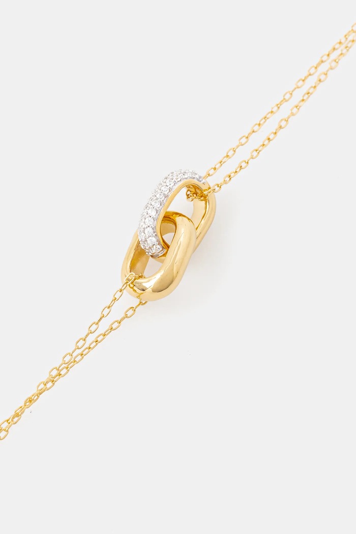 Stříbrný náramek Guess JSBB04.547JW zlatá AW24