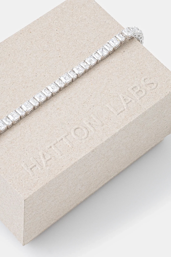Αξεσουάρ Ασημένιο βραχιόλι HATTON LABS Puzzle Tennis Bracelet HL.W4.854.01 ασημί