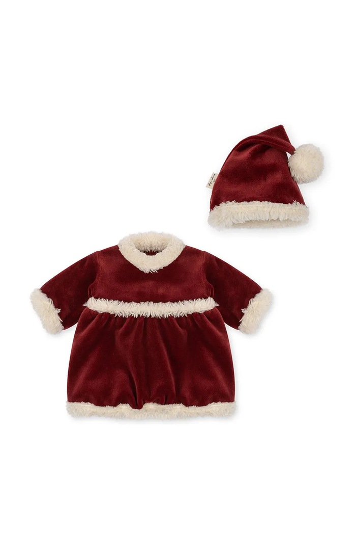 Obleček pro panenky Konges Sløjd DOLL CHRISTMAS DRESS GRS KS101947 červená AW25