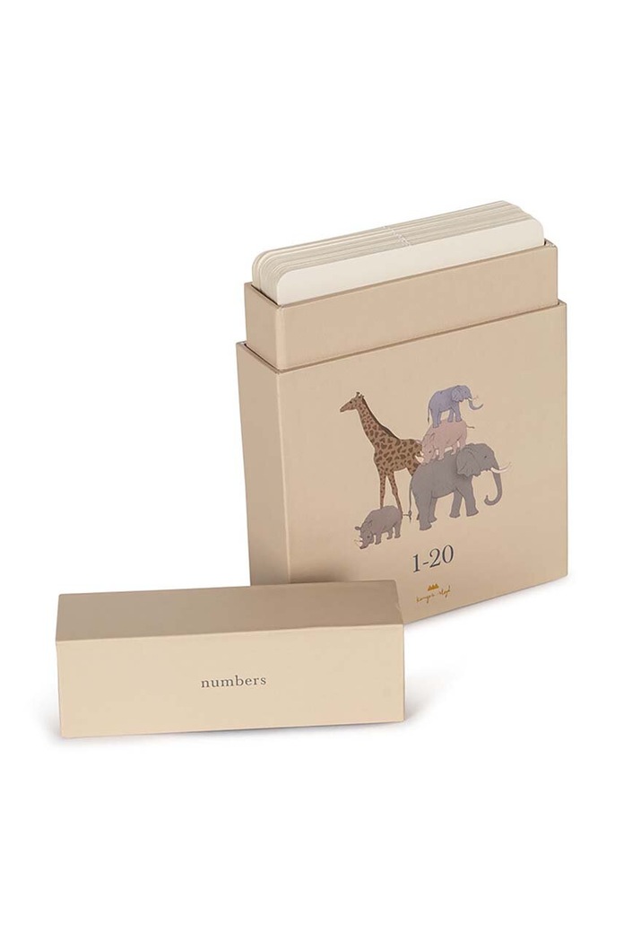 Băieți Konges Sløjd cărți educative CARDBOARD LEARNING CARDS FSC KS101449 bej