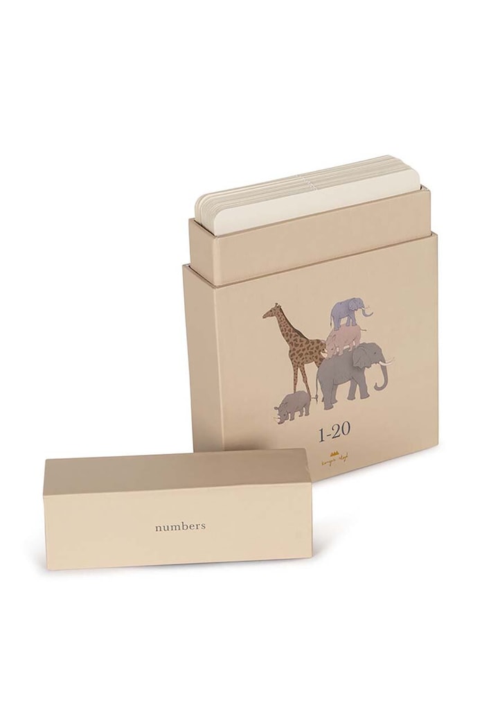 Băieți Konges Sløjd cărți educative CARDBOARD LEARNING CARDS FSC KS101449 bej