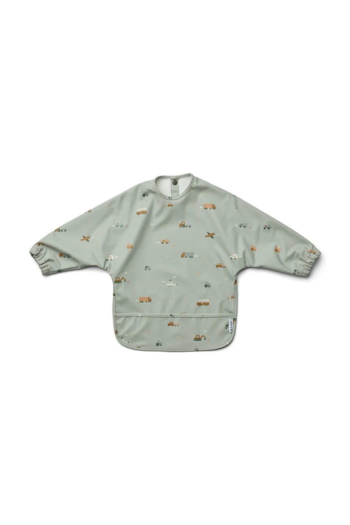 Liewood Bavețică copii Merle Printed Cape Bib verde LW14782
