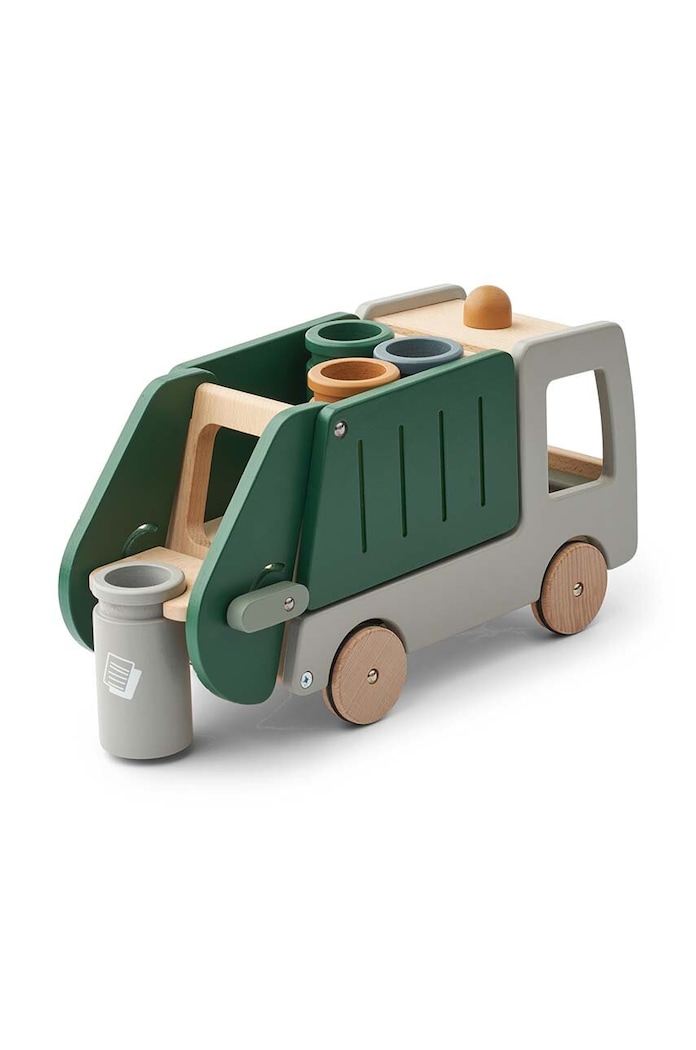 Ξύλινο παιχνίδι για παιδιά Liewood Irina Recycling Truck πράσινο LW19339