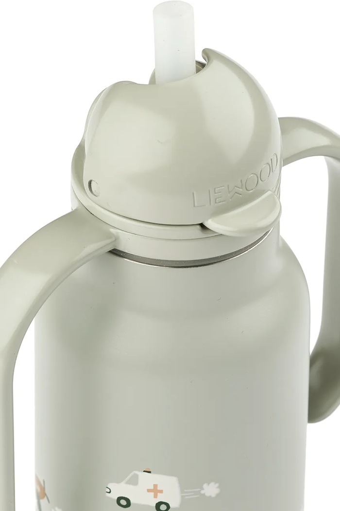 Chlapec Termo fľaša pre deti Liewood Kimmie Water Bottle 250 ml LW19618 sivá