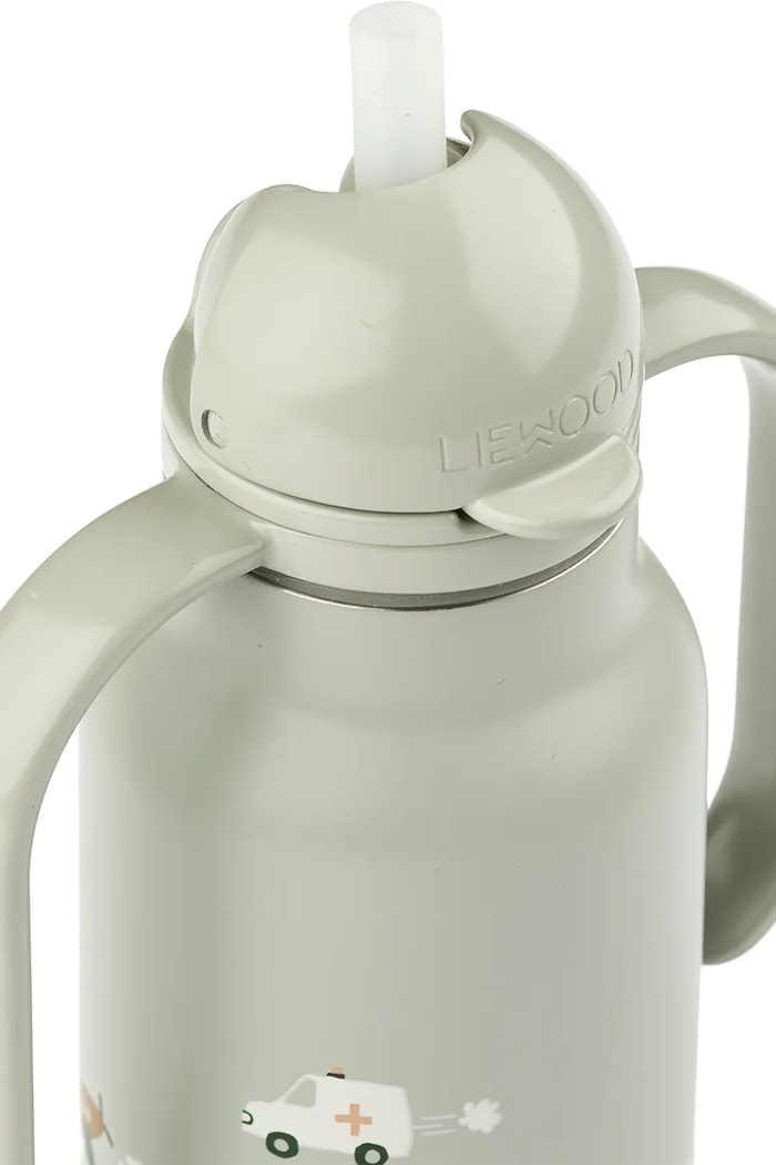 Chlapec Termo fľaša pre deti Liewood Kimmie Water Bottle 250 ml LW19618 sivá