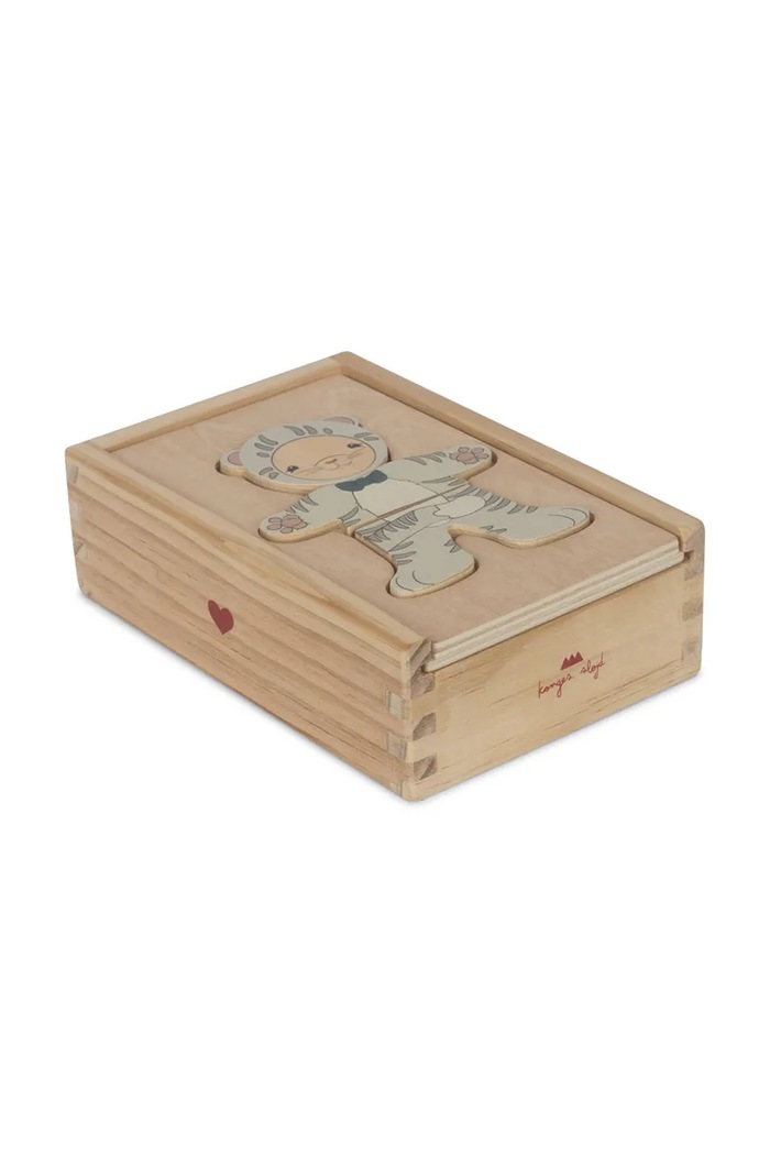 Ξύλινα παζλ Konges Sløjd WOODEN TEDDY DRESS UP ANIMALS FSC KS102152
