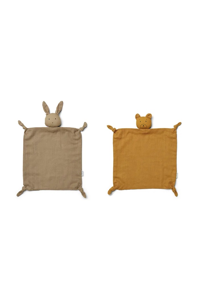 Liewood jucărie pentru copii Agnete cuddle cloth 2-pack 2-pack Produs pentru bebe maro LW14241