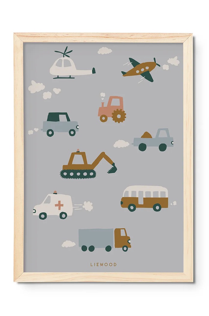 Liewood Poster Beverly Poster LW17917 gri AW25