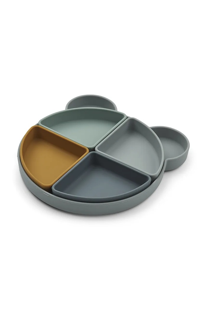 Talíř Liewood Arne divider plate modrá LW14317