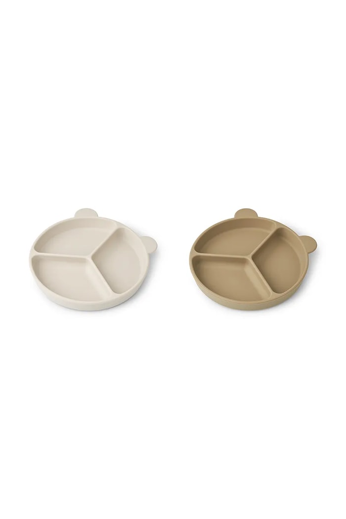 Sada talířů Liewood Stacy Divider Suction Plate 2-Pack 2-pack 2-pack béžová LW15122