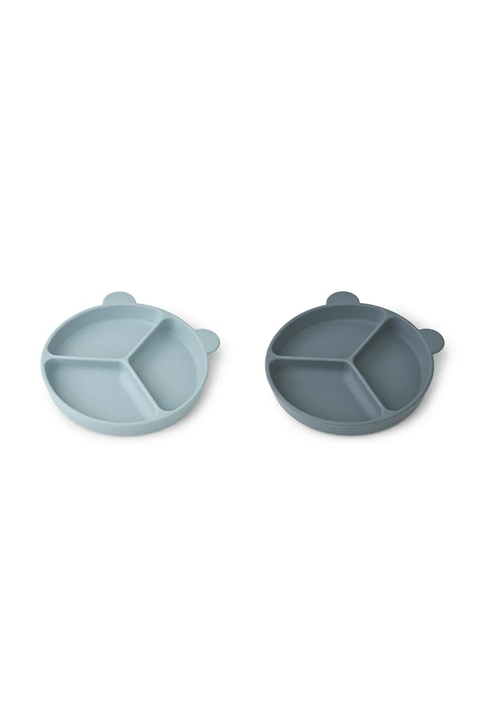 Σετ πιάτων Liewood Stacy Divider Suction Plate 2-Pack 2-pack 2-pack μπλε LW15122