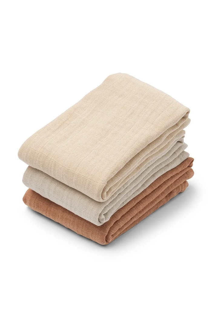 Dětská utěrka Liewood Lewis Muslin Cloth 3-pack LW20209 béžová AW24