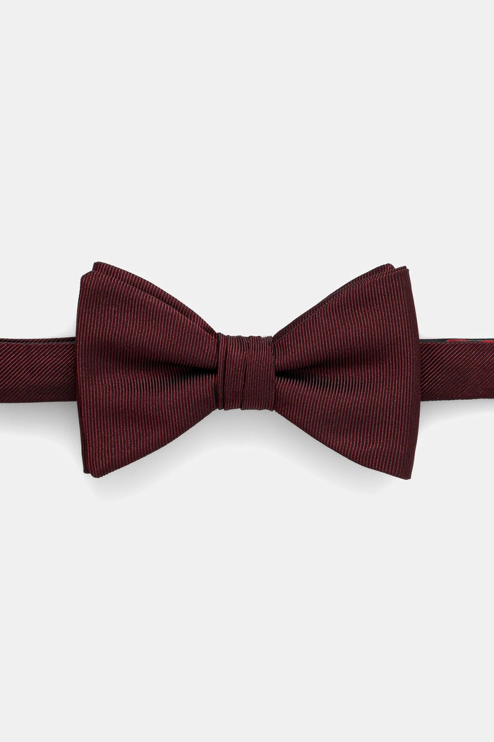 Hodvábny motýlik HUGO Bow tie dressy burgundské 50520667