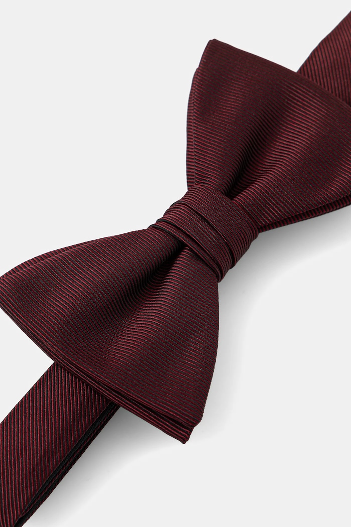 Hodvábny motýlik HUGO Bow tie dressy 50520667 burgundské AW25