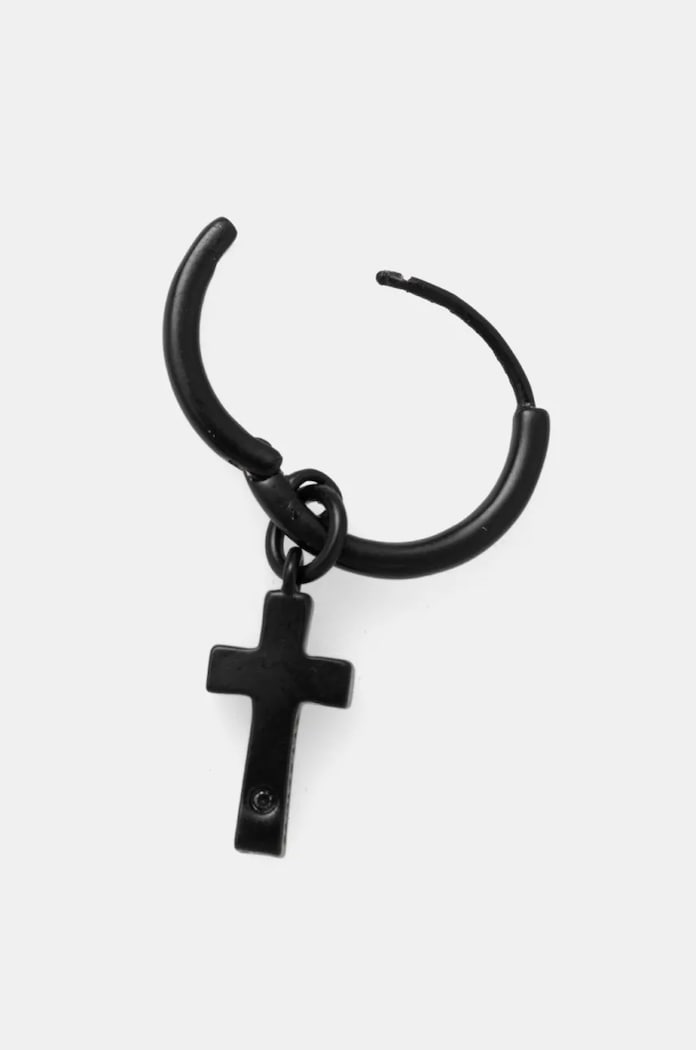 AllSaints fülbevaló 489708SLV041 fekete AW24